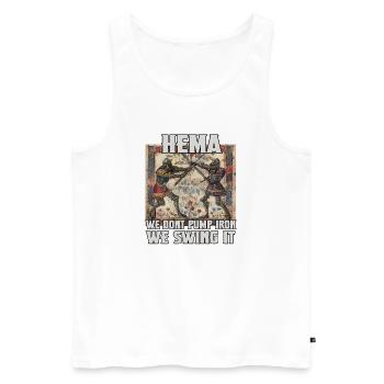 Champion HEMA Armure médiévale et combat - Débardeur bio Premium Homme - blanc - Devant - Michal (187cm)