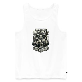 I'm Making Beer Disappear Craft Beer - Men's Premium Organic Tank Top - white - Front - Michal (187cm)