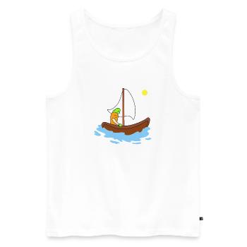 Mignonne navigation de carottes - Débardeur bio Premium Homme - blanc - Devant - Michal (187cm)