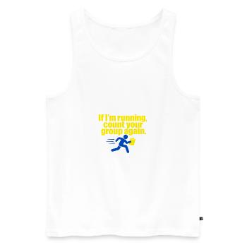 Funny Teacher Field Trip Count Your Group Again - Men's Premium Organic Tank Top - white - Front - Michal (187cm)