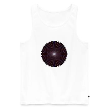 Red Spiral Circle Optical Spiral - Men's Premium Organic Tank Top - white - Front - Michal (187cm)