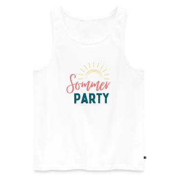 Logo Sunbeam de la fête d’été - Débardeur bio Premium Homme - blanc - Devant - Michal (187cm)