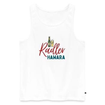 Radler Hawara Logo - Men's Premium Organic Tank Top - white - Front - Michal (187cm)