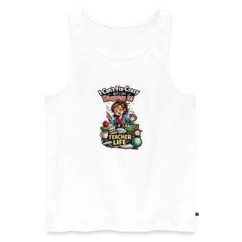 Funny Teacher I Can Diagnose It - Men's Premium Organic Tank Top - white - Front - Michal (187cm)
