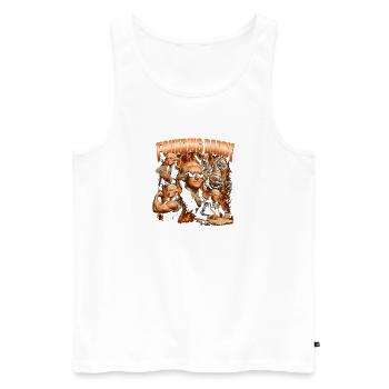 Founding Father Thomas Jefferson, July 4 - Men's Premium Organic Tank Top - white - Front - Michal (187cm)