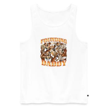 Founding Father George Washington, July 4 - Men's Premium Organic Tank Top - white - Front - Michal (187cm)