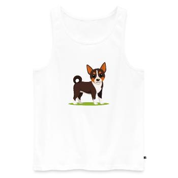 Pinscher miniature (bande dessinée) - Débardeur bio Premium Homme - blanc - Devant - Michal (187cm)
