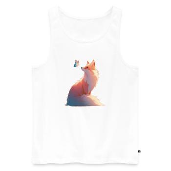FoxButterflyLight - Men's Premium Organic Tank Top - white - Front - Michal (187cm)