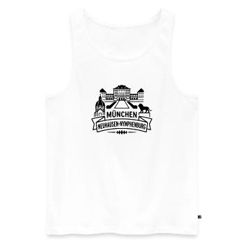 München Neuhausen Nymphenburg - Männer Premium Bio Tank Top - Weiß - Vorne - Michal (187cm)