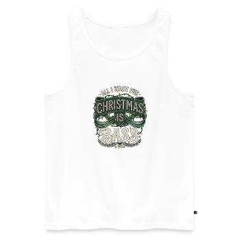 Christmas Bass - Men's Premium Organic Tank Top - white - Front - Michal (187cm)
