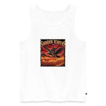 Heavy Metal Halloween - Débardeur bio Premium Homme - blanc - Devant - Michal (187cm)