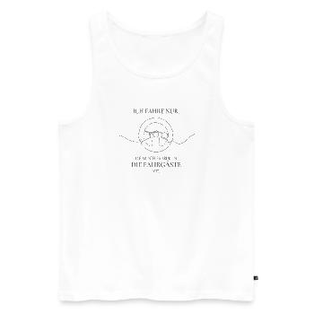 Ich fahre nur – Fahrgäste Humor Spruch - Männer Premium Bio Tank Top - Weiß - Vorne - Michal (187cm)