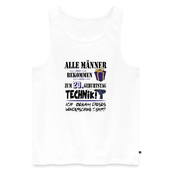 20. Geburtstag Handwerker Technik Werkzeug - Männer Premium Bio Tank Top - Weiß - Vorne - Michal (187cm)