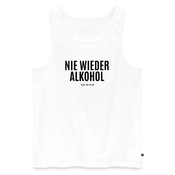 DesignNichtVerfügbar - Männer Premium Bio Tank Top - Weiß - Vorne - Michal (187cm)