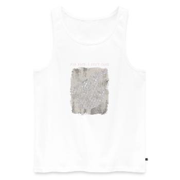 Funny sarcastic fun fact I don't care - Men's Premium Organic Tank Top - white - Front - Michal (187cm)