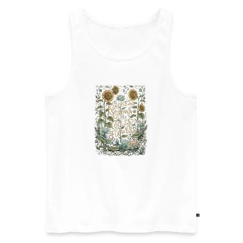 La gentillesse fait pousser les fleurs les plus fraîches - Débardeur bio Premium Homme - blanc - Devant - Michal (187cm)
