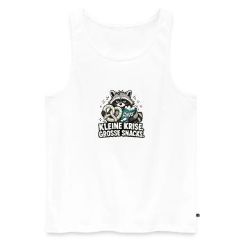 Kleine Krise, große Snacks - Männer Premium Bio Tank Top - Weiß - Vorne - Michal (187cm)