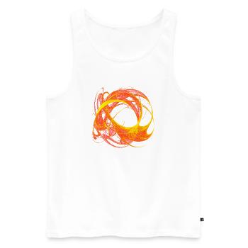 Chaosglut – Théorie du Chaos - Débardeur bio Premium Homme - blanc - Devant - Michal (187cm)