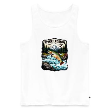 Légendes de la rivière Sunrise Giants - Débardeur bio Premium Homme - blanc - Devant - Michal (187cm)
