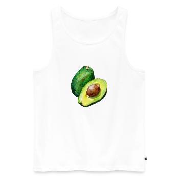 Fresh avocado - Men's Premium Organic Tank Top - white - Front - Michal (187cm)