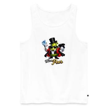 This A Pear - Funny Magician Fruit Pun - Men's Premium Organic Tank Top - white - Front - Michal (187cm)