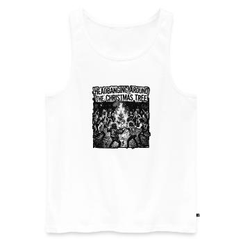 Headbanger de Noël - Débardeur bio Premium Homme - blanc - Devant - Michal (187cm)