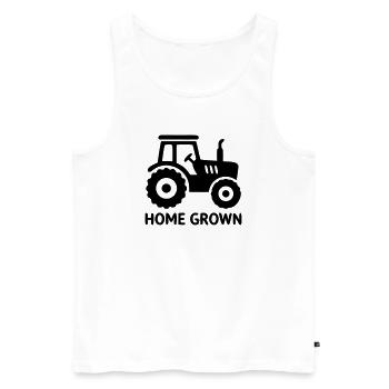 Insigne Tracteur Maison - Débardeur bio Premium Homme - blanc - Devant - Michal (187cm)