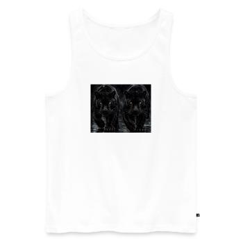 Twin Black Panthers - Men's Premium Organic Tank Top - white - Front - Michal (187cm)