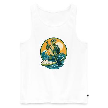  Funny SUP Paddleboard Board Stand Up paddel - Männer Premium Bio Tank Top - Weiß - Vorne - Michal (187cm)
