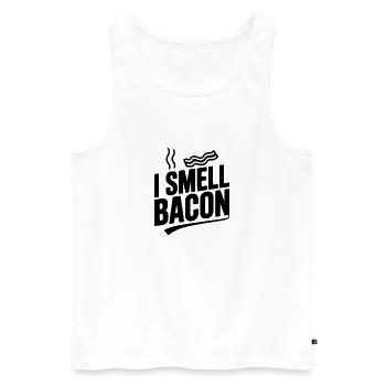 I Smell Bacon - Men's Premium Organic Tank Top - white - Front - Michal (187cm)