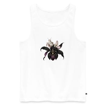 Orchid Mantis & Black Orchid - Men's Premium Organic Tank Top - white - Front - Michal (187cm)