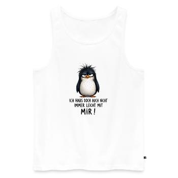  Ich Habs Doch Auch Nicht Immer Leicht Mit Mir - Männer Premium Bio Tank Top - Weiß - Vorne - Michal (187cm)