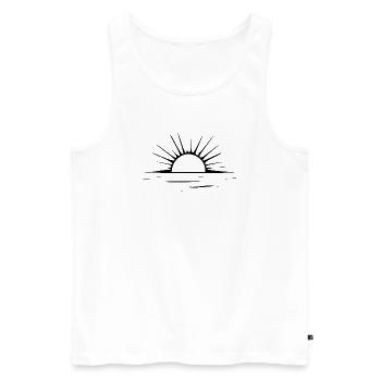 Cadeau de Noël Sunset Sea Sun - Débardeur bio Premium Homme - blanc - Devant - Michal (187cm)