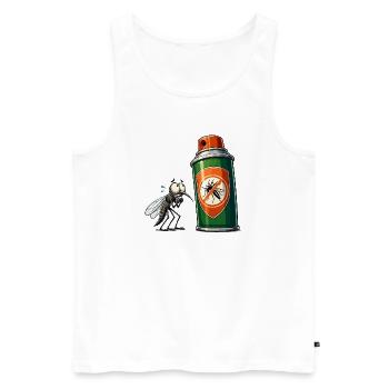 Mosquito vs Spray Can - Men's Premium Organic Tank Top - white - Front - Michal (187cm)