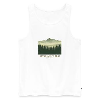 Bavarian Forest | Vintage National Park - Men's Premium Organic Tank Top - white - Front - Michal (187cm)