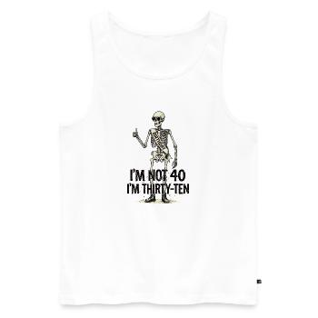 I'm not 40, it's my 30th birthday - Men's Premium Organic Tank Top - white - Front - Michal (187cm)
