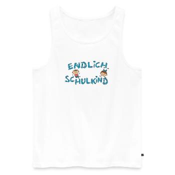 Endlich Schulkind  bunter Schulstart - Männer Premium Bio Tank Top - Weiß - Vorne - Michal (187cm)