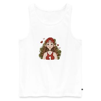 Hopeful basketball player - Men's Premium Organic Tank Top - white - Front - Michal (187cm)
