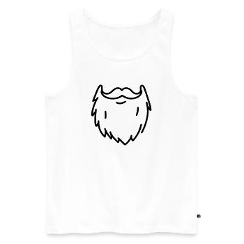 Beard - Männer Premium Bio Tank Top - Weiß - Vorne - Michal (187cm)