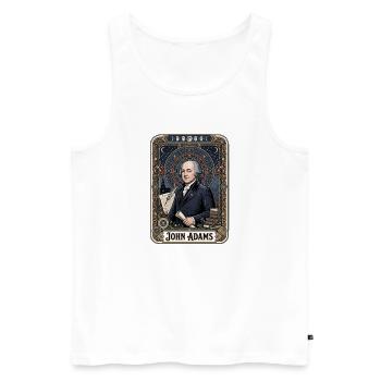 John Adams Tarot Card - Men's Premium Organic Tank Top - white - Front - Michal (187cm)