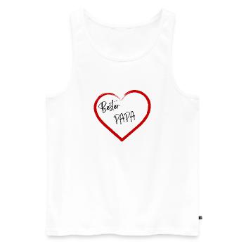 Bester Papa - Männer Premium Bio Tank Top - Weiß - Vorne - Michal (187cm)