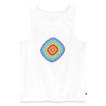 Cathedral of Chaos – Fractal Geometry - Men's Premium Organic Tank Top - white - Front - Michal (187cm)