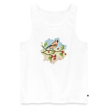 Oiseau coloré - Débardeur bio Premium Homme - blanc - Devant - Michal (187cm)