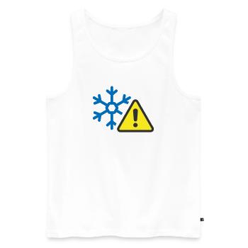 Avertissement de froid Icône solide Symbole de givre - Débardeur bio Premium Homme - blanc - Devant - Michal (187cm)