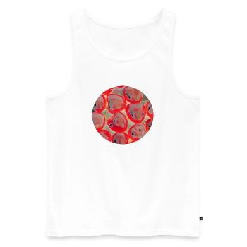 Art pop fruit néon - Débardeur bio Premium Homme - blanc - Devant - Michal (187cm)