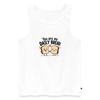 You Are My Daily Bread | Sweet Bread Comic - Men's Premium Organic Tank Top - white - Front - Michal (187cm)