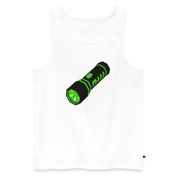 Taschenlampe Licht Icon - Männer Premium Bio Tank Top - Weiß - Vorne - Michal (187cm)