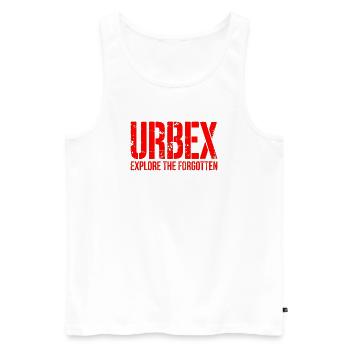 Urbex explore l’oubli - Débardeur bio Premium Homme - blanc - Devant - Michal (187cm)
