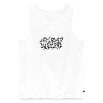 Moabit Berlin Graffiti Oldschool Hip Hop - Men's Premium Organic Tank Top - white - Front - Michal (187cm)