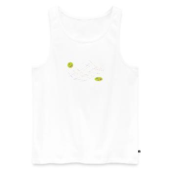 Lignes néon croisent Jeux de couleurs - Débardeur bio Premium Homme - blanc - Devant - Michal (187cm)